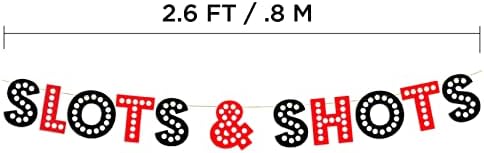 Casino Themed Glitter Banner for Vegas Parties