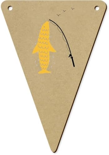 5 x 140mm The Biggest Catch Wooden Bunting Flags