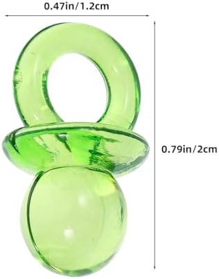 Toyvian 100 Pcs Mini Pacifier Clear Acrylic Ornaments