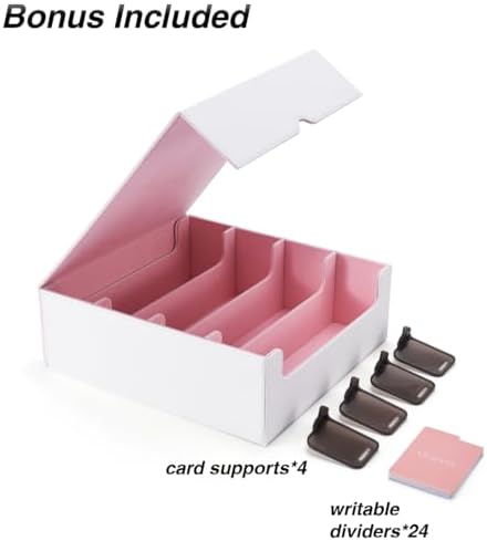 Venssu 4 Row Card Storage Box for 3000 Trading Cards