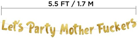 Lets Party Mofos Glitter Birthday Banner