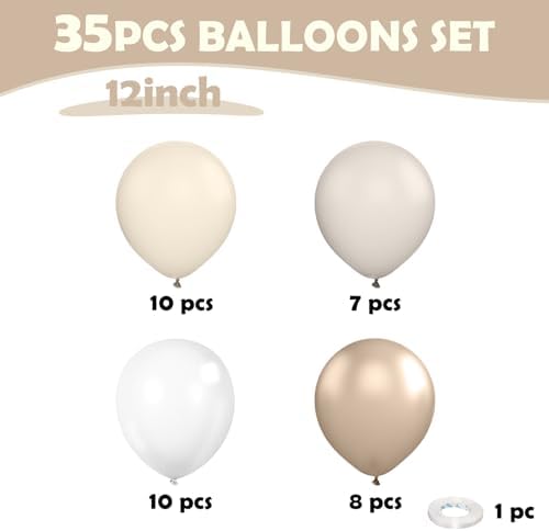 Pearl White Gold Balloons for Wedding and Parties