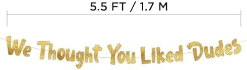 Funny Bachelor Party Gold Glitter Banner