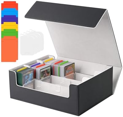 NEWLOOP Trading Card Storage Box with 12 Dividers