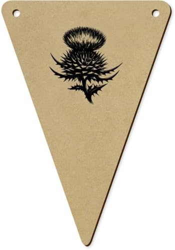 5 Pack Thistle Plant Wooden Bunting Flags BN00085777