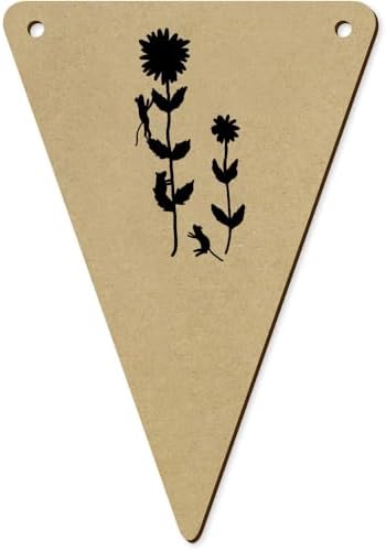 5 x 140mm Mice and Sunflowers Wooden Bunting Flags BN00089137