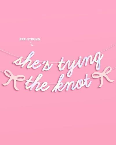 XO Fetti Shes Tying the Knot Banner - Iridescent Foil 45 Ft