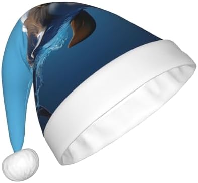 Unique 3D Dolphin Print Santa Hat Plush