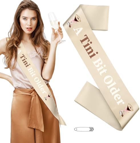 A Tini Bit Older Birthday Sash Espresso Themed Decorations