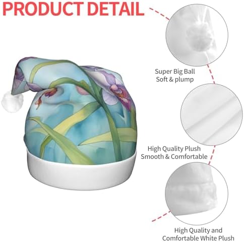 QINZHENG LED Orchid Butterfly Santa Hat for Adults