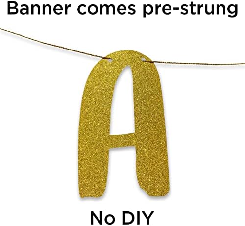 Funny Bachelorette Gold Glitter Banner for Party Decorations