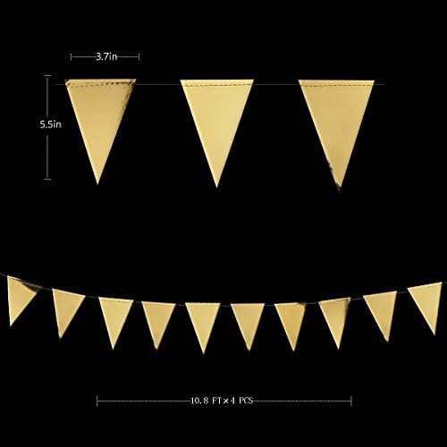40 Foot Gold Triangle Banner Bunting Garland