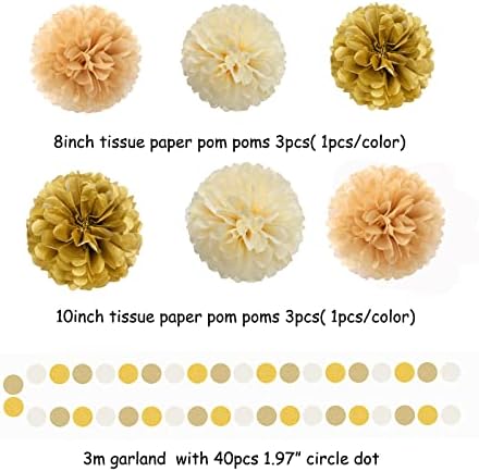 White Gold Champagne Party Decorations 23pcs Set