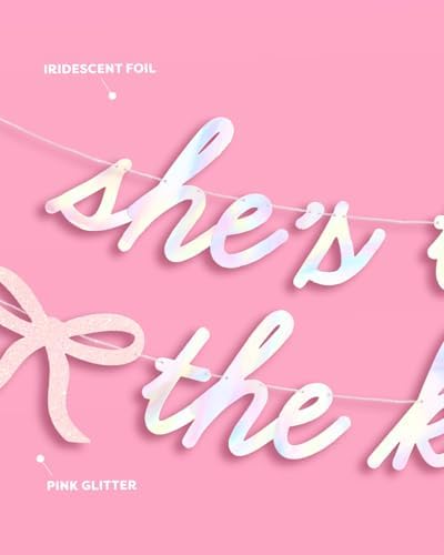 XO Fetti Shes Tying the Knot Banner - Iridescent Foil 45 Ft
