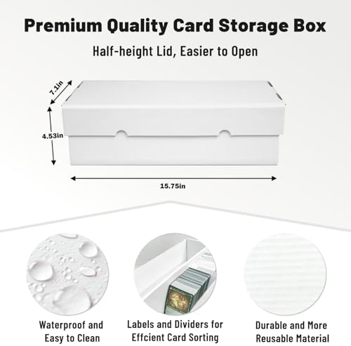 NUMINA 4 Pack 1600 Card Storage Box for Collectible Cards