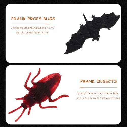 Totority Hyper-Realistic Bugs 44PCS Scary Prop Set