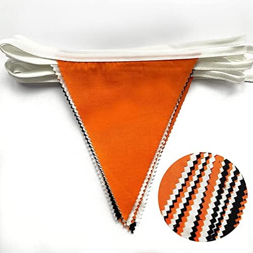 32 Ft Orange Black White Graduation Party Bunting Banner Garland
