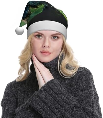 Owl Beliefs Print Santa Hat Plush Funny Adult Christmas Party Headwear