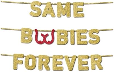 Funny Bachelor Party Banner with Gold Glitter Pre-Strung