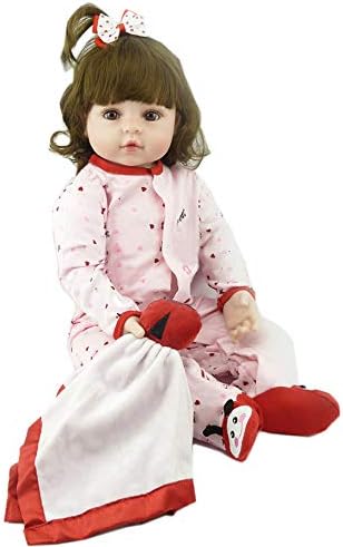 Pinky 24 Inch Reborn Baby Girl Doll with Long Hair