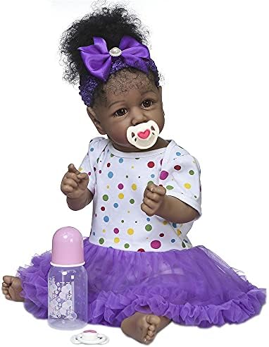 Anano 22 Inch Black Reborn Toddler Doll