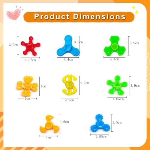 70 Pack Mini Fidget Spinners Stress Relief Toys