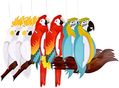 Tuparka 6pcs Tropical Birds Hanging Decorations