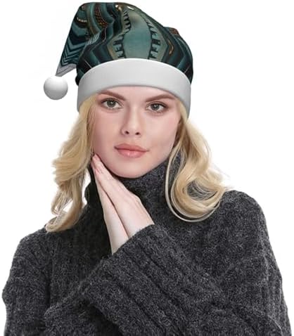 Mathematics Print Christmas Santa Hat Plush Comfortable Adult Funny Party Hat