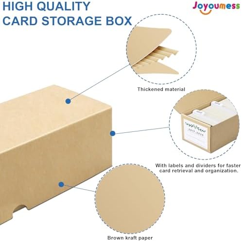 Joyoumess 8-Pack Trading Card Storage Box with Dividers and Labels