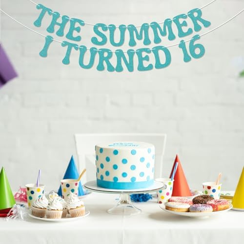 The Summer I Turned 16 Glitter Banner