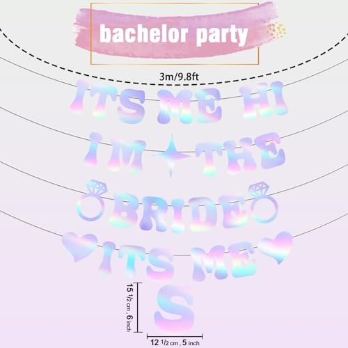 Pre-Strung Glitter Bachelorette Party Decorations