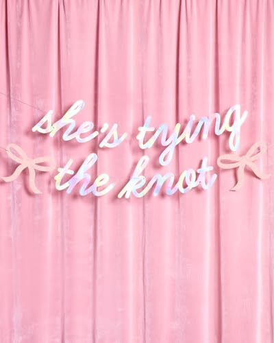 XO Fetti Shes Tying the Knot Banner - Iridescent Foil 45 Ft