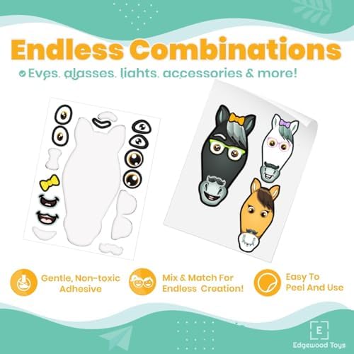 24 Make A Horse Sticker Sheets Fun Craft Activity for Kids