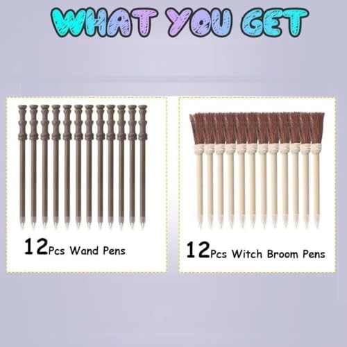 Col-Pary 24pcs Wand Broom Pencils Party Set