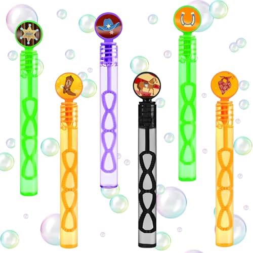 30 Pcs Western Cowboy Party Favors Mini Bubble Wand