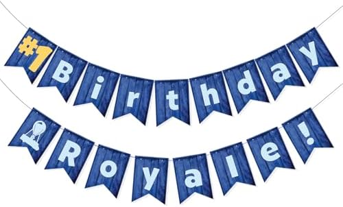 Video Game Theme Birthday Banner Victory Royale