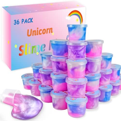 36 Pack Unicorn Galaxy Slime Kit for Kids