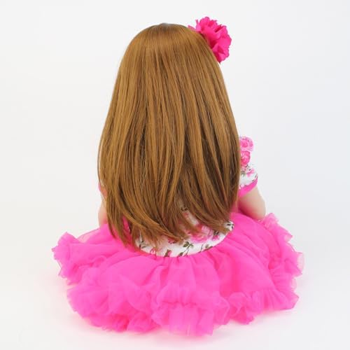 iCradle 24 Inch Reborn Baby Doll with Long Hair