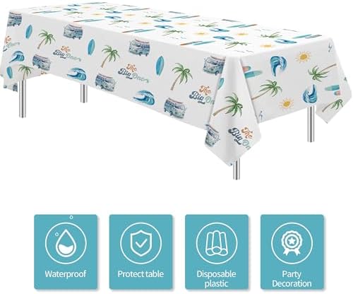 Surf First Birthday Party Tablecloth Set 3 Pack