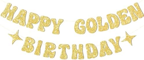 Glitter Gold Birthday Banner for Elegant Party Decorations
