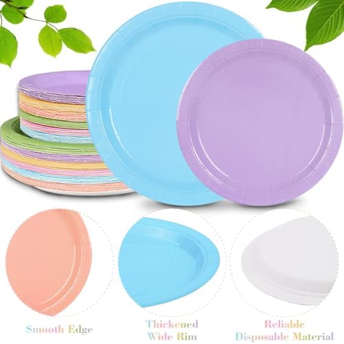 192PCS Rainbow Party Supplies Set for 48 Guests