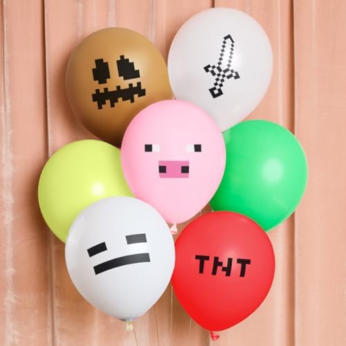 Xo Fetti Mining Video Game Balloons 25pk 12 Inch