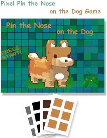 Pixel Party Favors with Pin the Tail Game Set