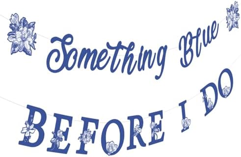 Something Blue Before I Do Banner for Bridal Shower