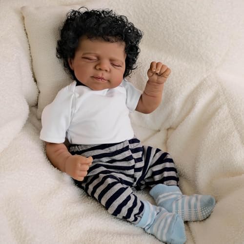 RXDOLL 18 Inch African American Reborn Baby Doll
