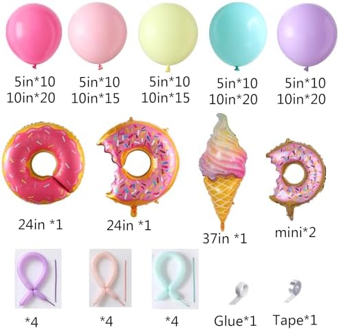 Pastel Donut Balloon Arch Garland Kit