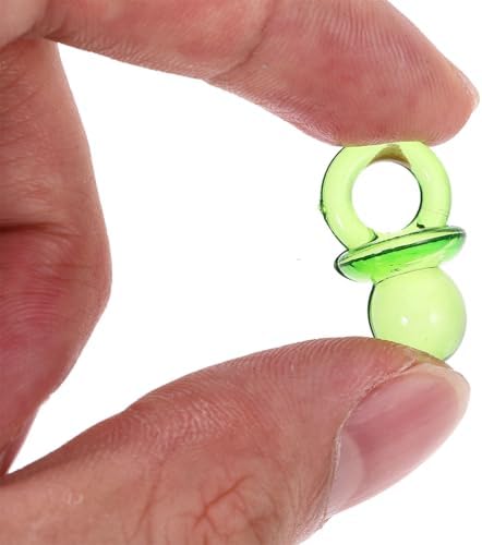 Toyvian 100 Pcs Mini Pacifier Clear Acrylic Ornaments