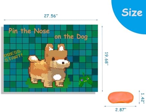 Pixel Party Favors with Pin the Tail Game Set