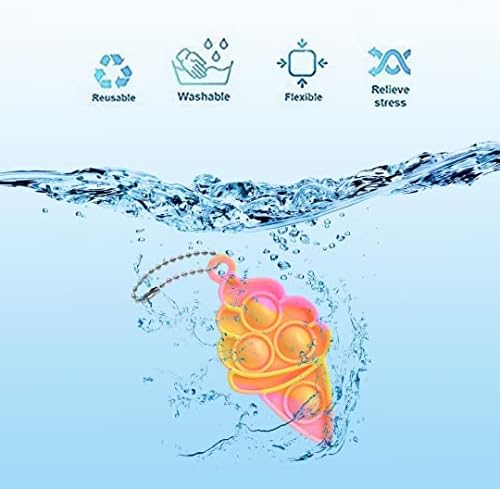 20Pcs Pop Fidget Toy Keychain Stress Relievers for Kids Adults