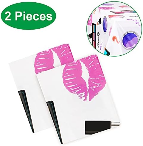 PHOGARY 2 Pack Spa Makeup Tablecovers for Party Decorations